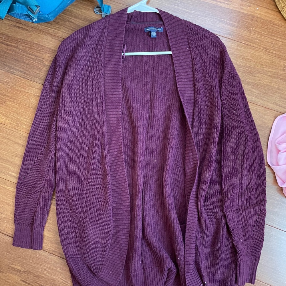 Maroon American eagle cardigan
